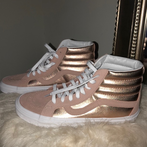 vans sk8 hi rose gold